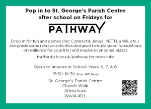 Pathway Postcard - Back (1) Pathway | Youth Group | Altrincham | St George's | Year 6 | Year 7 | Year 8