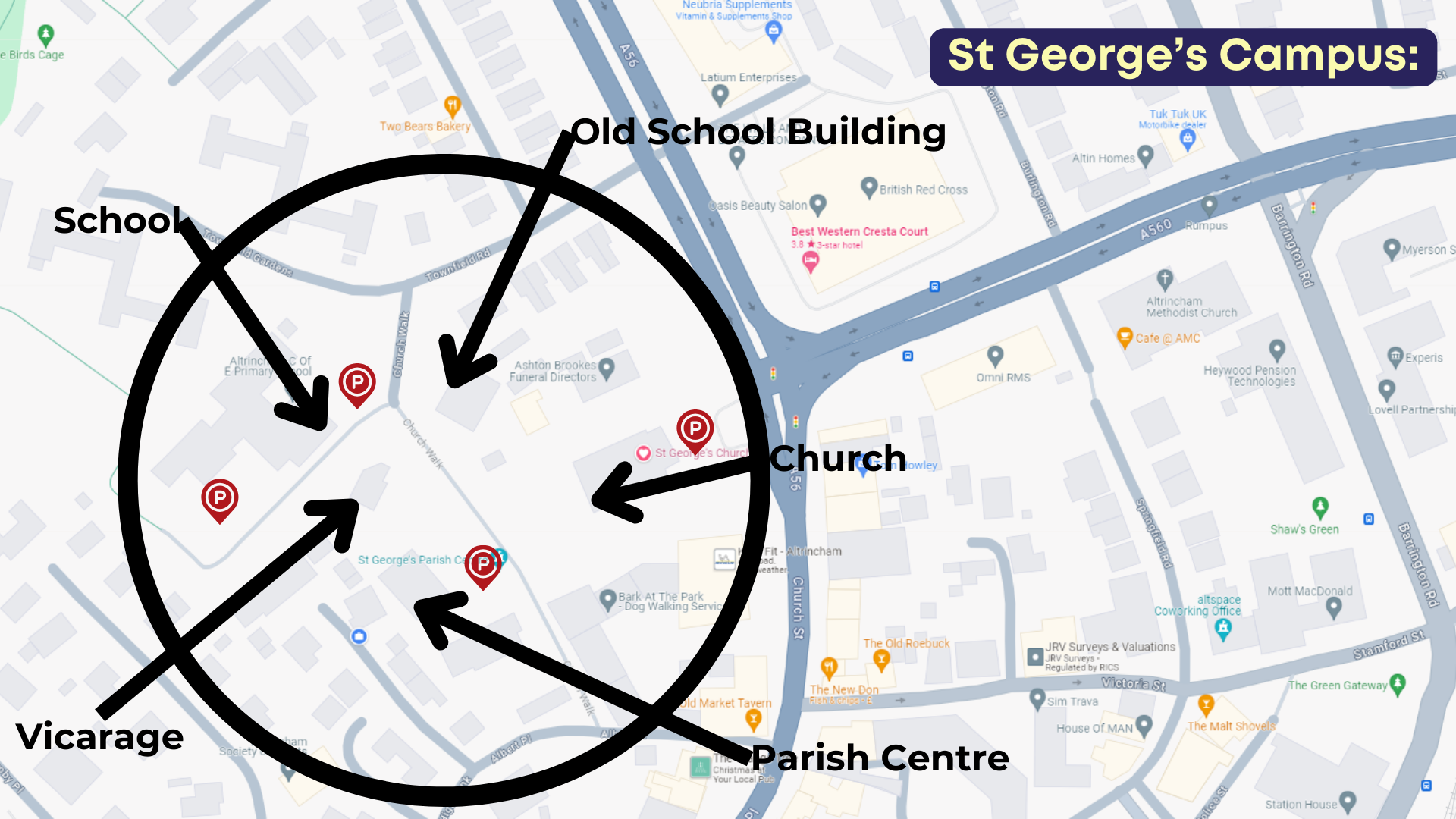 3 St George's | Church | Altrincham | Directions | Map | WA14 4DB