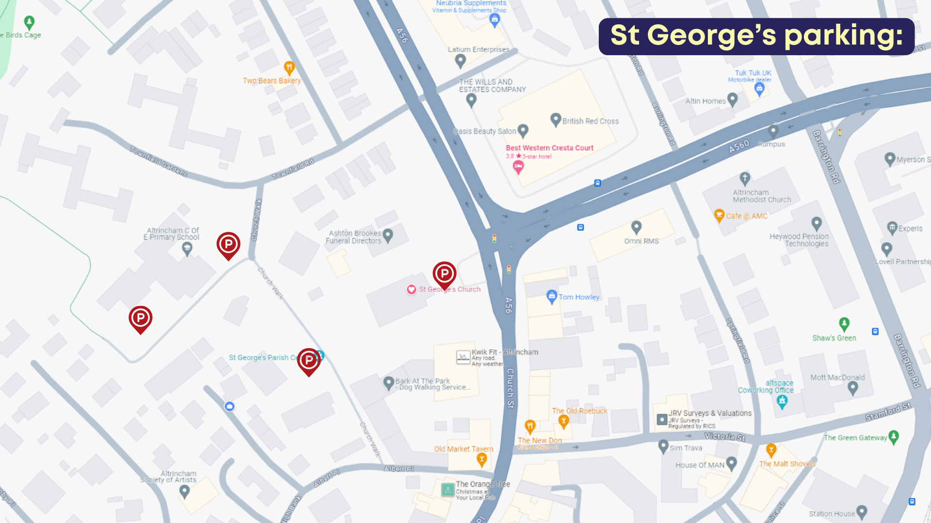 4 St George's | Church | Altrincham | Directions | Map | WA14 4DB