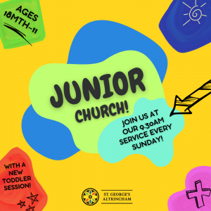 Junior Church & Tea & Tales (Postcard) (Instagram Post) (2) Church | Junior Church | Children | Altrincham | Church of England | St Georges